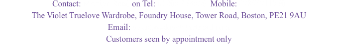 Contact: Marilyn Read on Tel: 01205 353566  Mobile: 07854711750